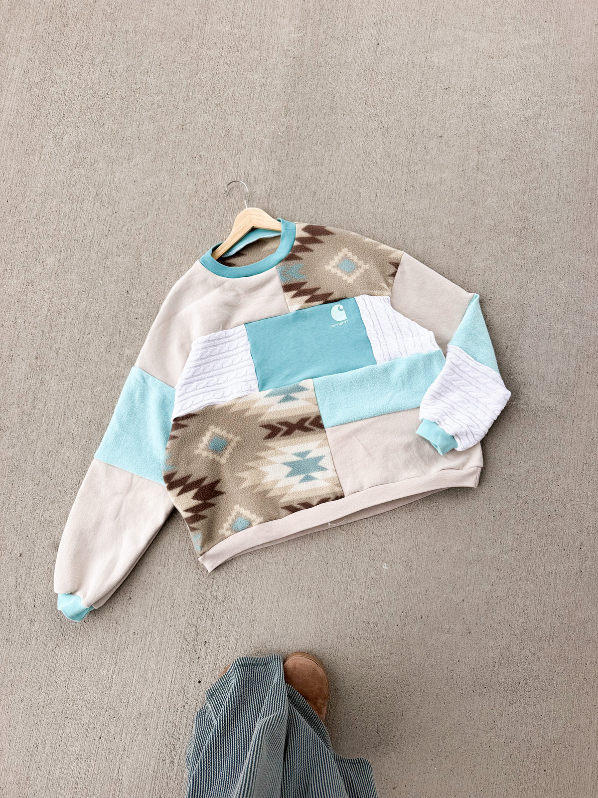 Carhartt x Aztec patchwork crewneck