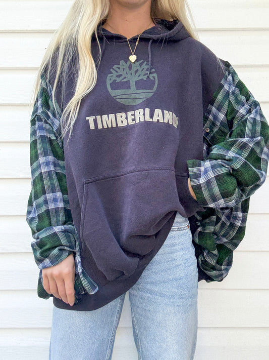 Vtg Timberland flannel hoodie