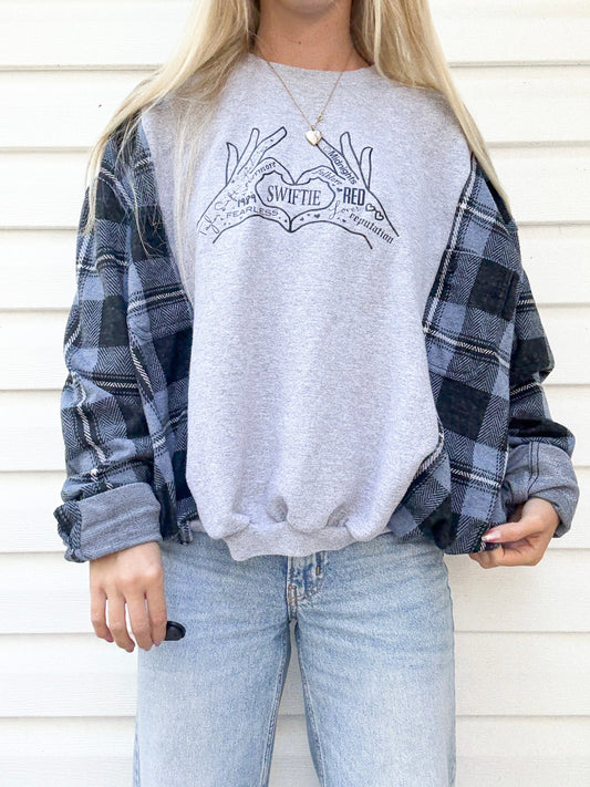 Swiftie flannel crewneck