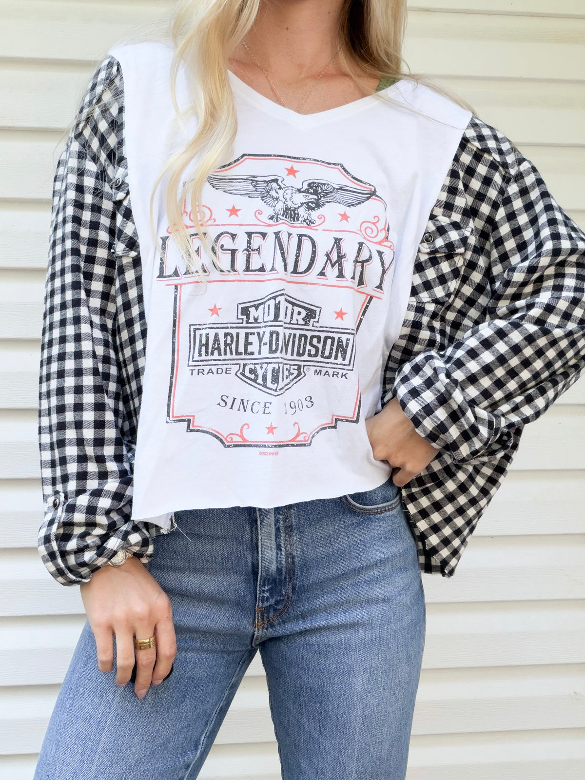 Harley Davidson flannel tee