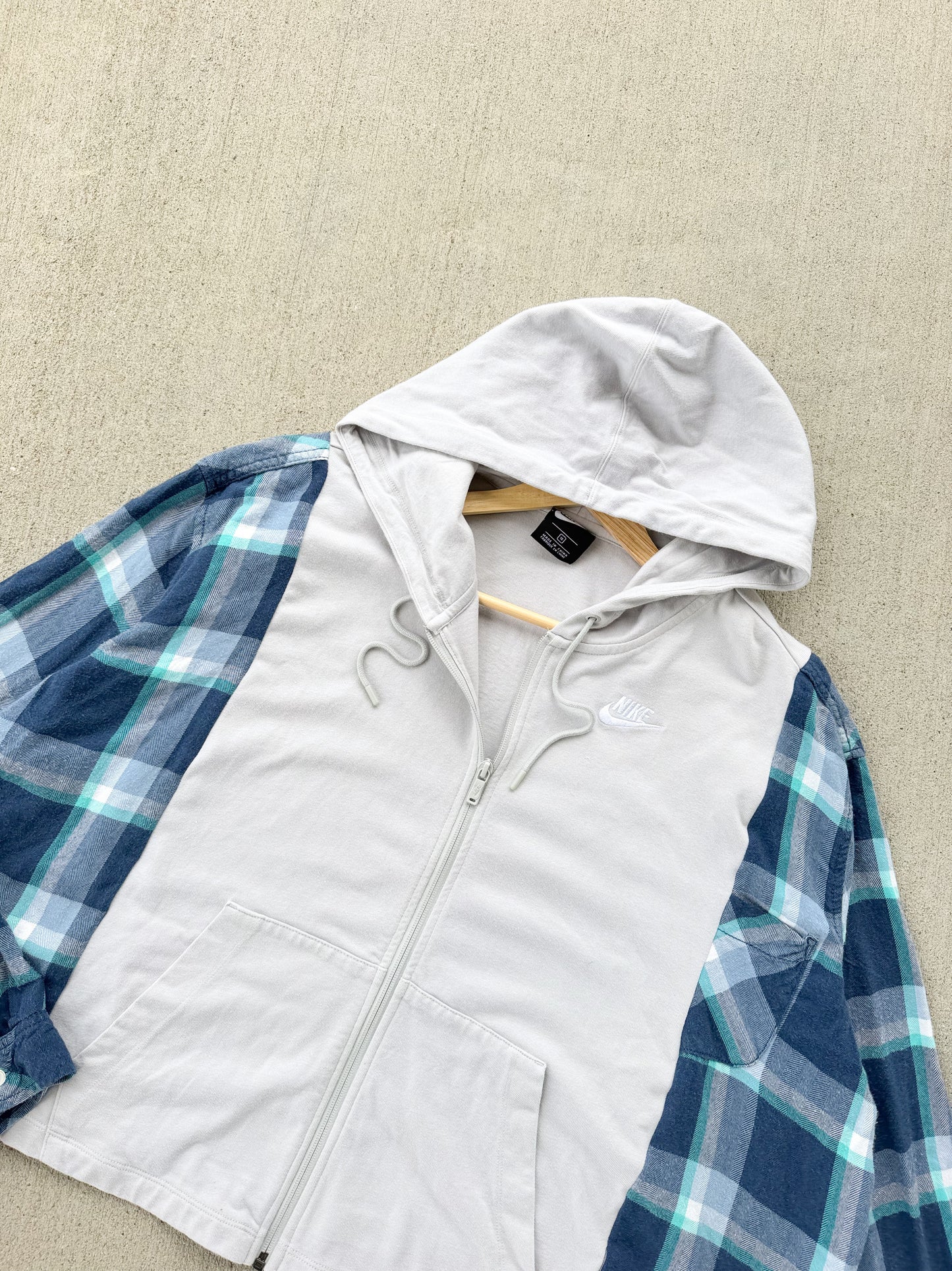 Nike zip up x flannel