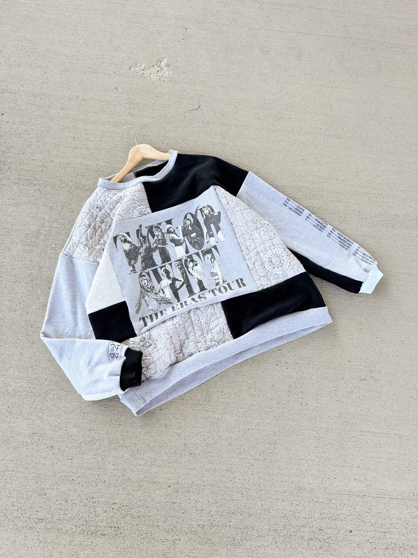 Taylor Swift Eras Tour patchwork crewneck