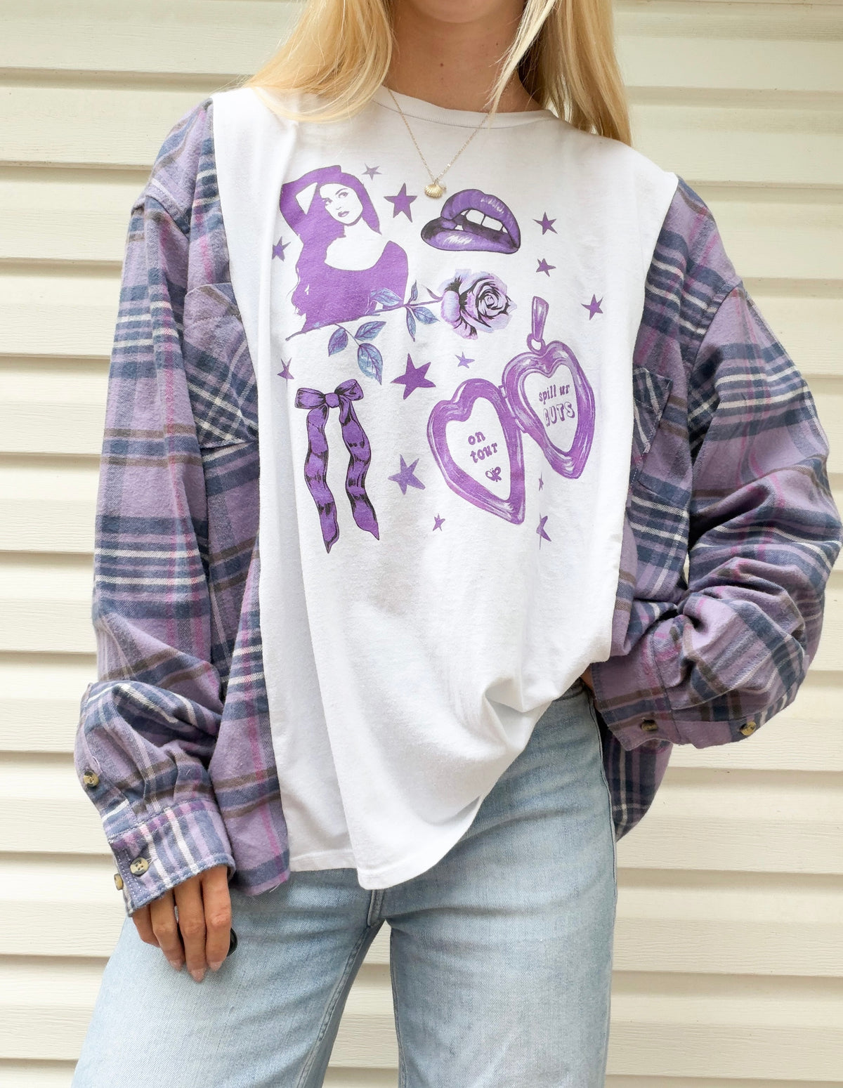 Olivia Rodrigo flannel tee