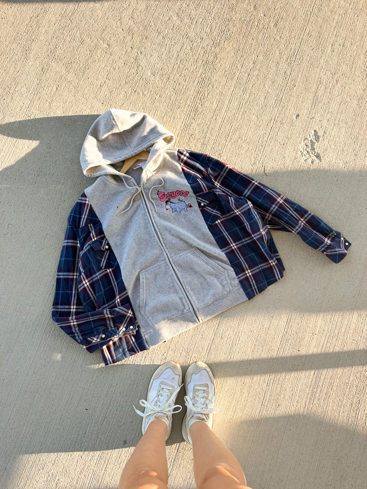 Vintage Eeyore zip up x flannel